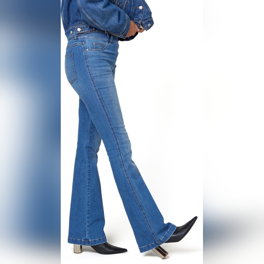 Spanx Flare Leg Pull-on Color Vintage Indigo Dinem Pants Size Large - Picture 6 of 13